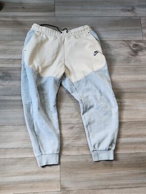 Nike Cream and Light Gray Two-Tone Joggers